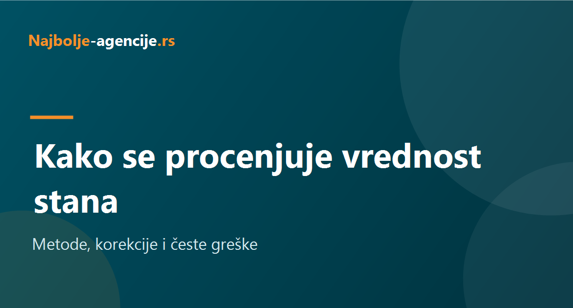 Kako se procenjuje vrednost stana