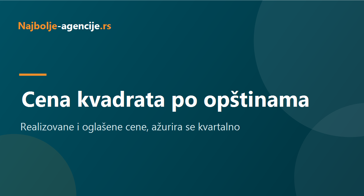 Cena kvadrata u Beogradu po opštinama, realizovane i oglašene cene
